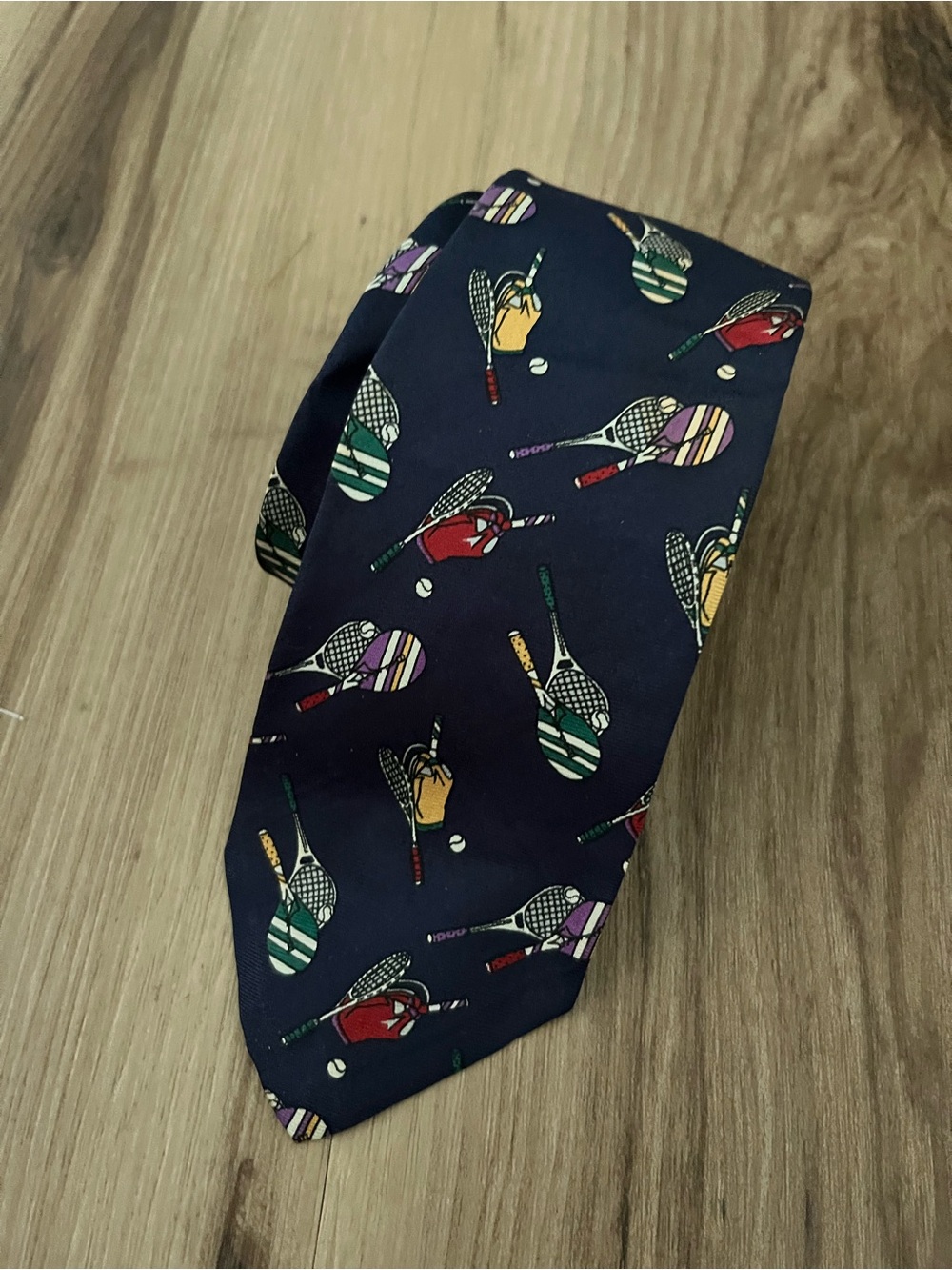 Brooks Brothers Blue Vintage Boys Tennis Necktie USA